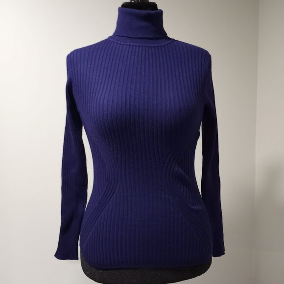 LANE BRYANT PURPLE POLO NECK LONG SLEEVE STRETCH WOMEN US 14|16 - Picture 1 of 9